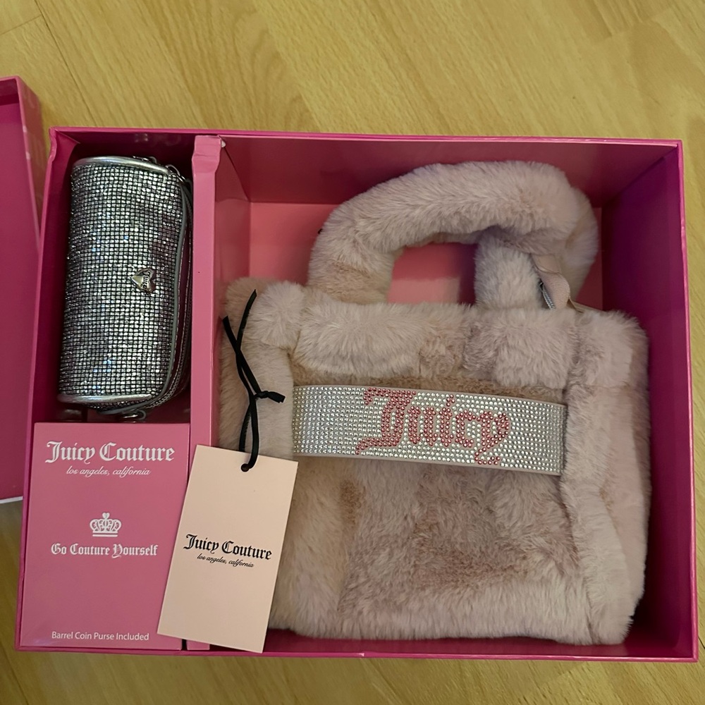 Juicy Couture Fur Mini Bag with Coin Purse